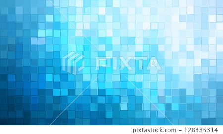 Blue mosaic, tile image 128385314