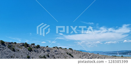 The rocky landscape of Sv. Marko islet 128385399