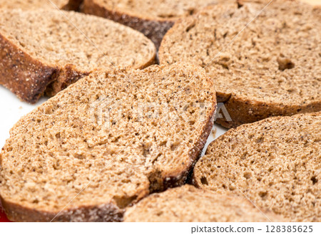 The Dry rye bread. 128385625