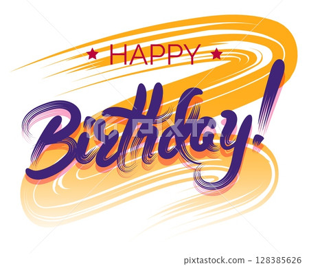 Congratulations Birthdays inscription 128385626