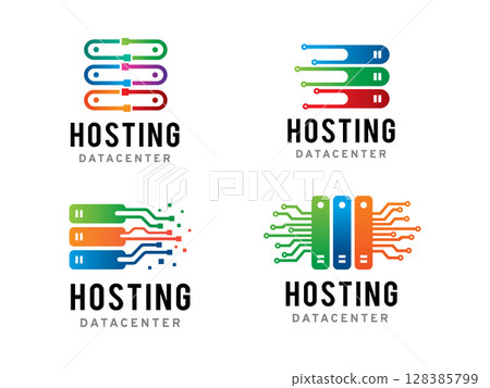 Hosting logo symbol or icon template vector Hosting logo symbol or icon template vector 128385799