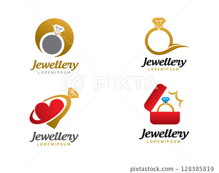 Jewellery logo symbol or icon template vector Jewellery logo symbol or icon template vector 128385819