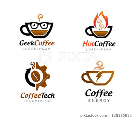 Coffee logo symbol or icon template 128385953