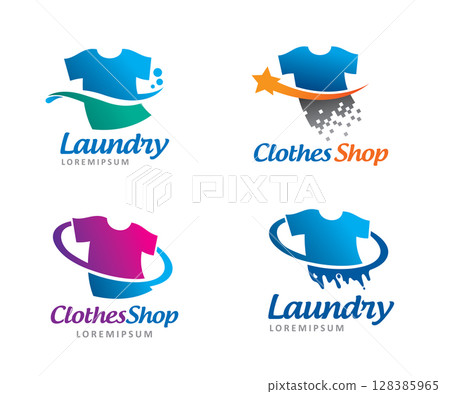Clothing logo symbol or icon template Clothing logo symbol or icon template 128385965