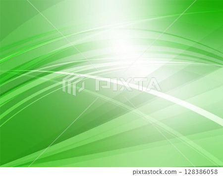 A beautiful green abstract background with wavy curves and gradations 128386058