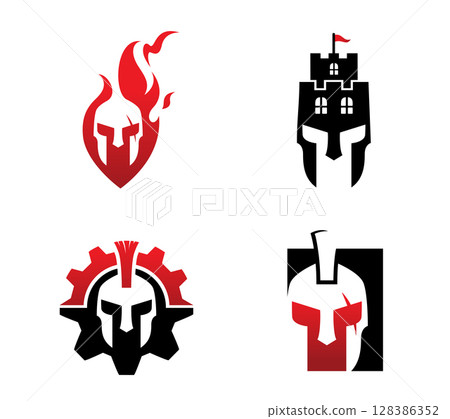 knight logo template Illustrator Artwork 128386352