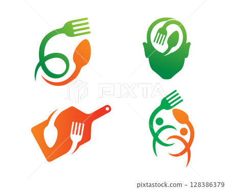 Modern Food Logo or Icon Design Template Modern Food Logo or Icon Design Template 128386379