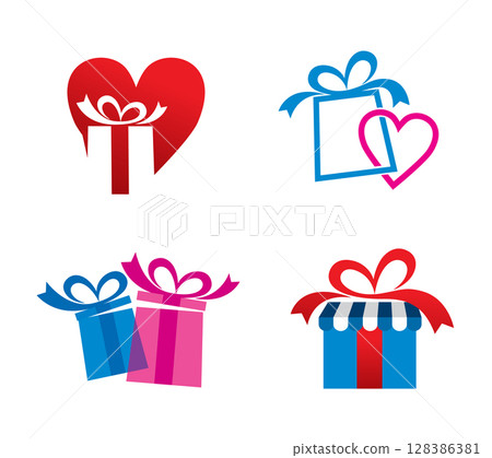 Gift Logo or Icon Symbol Template Design Vector Gift Logo or Icon Symbol Template Design Vector 128386381