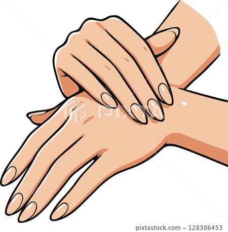 Beautiful hand illustration 128386453