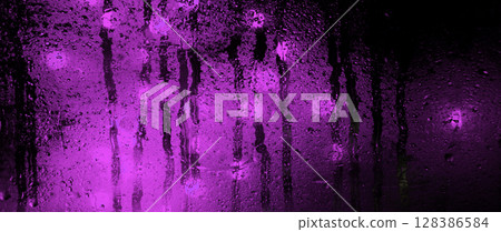 Background of misted glass. Christmas lights Background of misted glass. Christmas lights 128386584