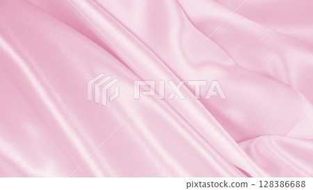 Smooth elegant pink silk or satin texture as wedding background. Luxurious background design Smooth elegant pink silk or satin texture as wedding background. Luxurious background design 128386688