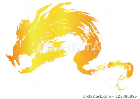 Dragon / dragon ink painting style illustration material vector Dragon / dragon ink painting style illustration material vector 128386950