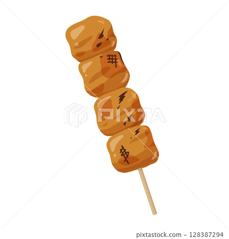 Yakitori illustration material Yakitori illustration material 128387294