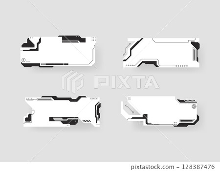 Futuristic interface ui elements. Futuristic HUD elements. Hud interface set. Vector illustration. Futuristic interface ui elements. Futuristic HUD elements. Hud interface set. Vector illustration. 128387476