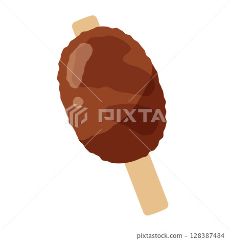 Simple illustration material of Gohei mochi 128387484