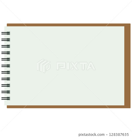 Spiral sketchbook illustration on white background Vector material Spiral sketchbook illustration on white background Vector material 128387635