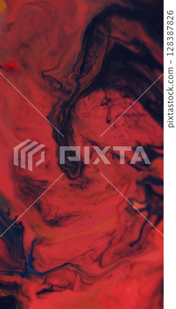 Color fluid mix. Marble paint. Defocused purple pink blue water acrylic liquid flow wet texture on abstract art dark black background. Color fluid mix. Marble paint. Defocused purple pink blue water acrylic liquid flow wet texture on abstract art dark black background. 128387826
