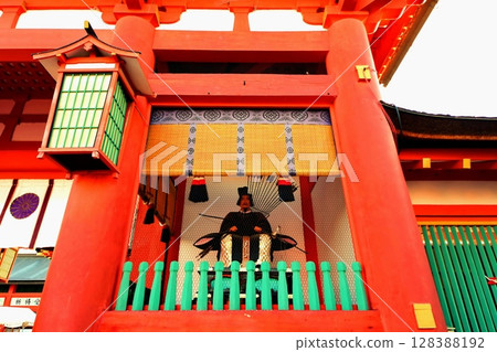 京都府伏見稻荷大社樓門左相像、阿形像,京都市伏見區深草藪之內町,2022年2月 京都府伏見稻荷大社樓門左相像、阿形像,京都市伏見區深草藪之內町,2022年2月 128388192