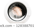 Brainwashing concept in washing machine 128388701