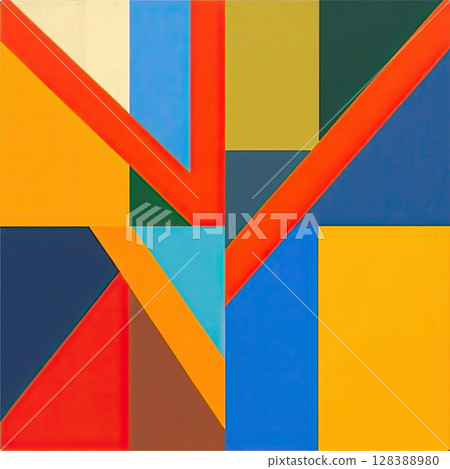 Multicolor background made of lines and different shapes. Multicolor background made of lines and different shapes. 128388980