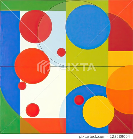 Abstract design with bright triangles and polygonal forms. Abstract design with bright triangles and polygonal forms. 128389004