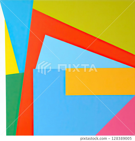 Abstract design with bright triangles and polygonal forms. Abstract design with bright triangles and polygonal forms. 128389005