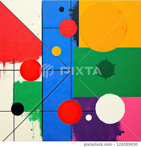 Geometric art with bold contrast and structure. Geometric art with bold contrast and structure. 128389030