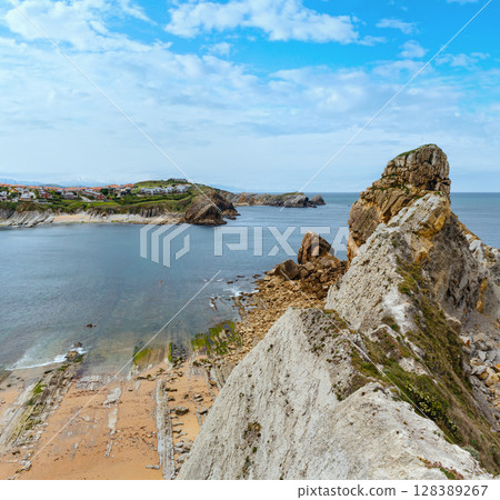 Atlantic ocean coastline near Portio Beach Atlantic ocean coastline near Portio Beach 128389267