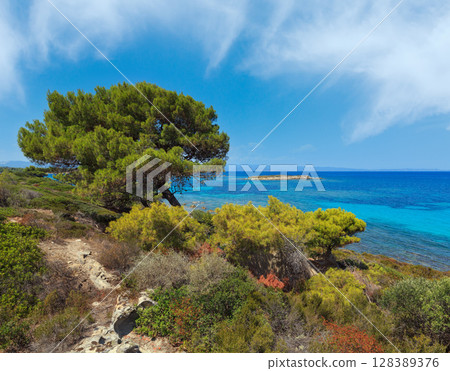 Aegean sea coast (Chalkidiki, Greece). Aegean sea coast (Chalkidiki, Greece). 128389376
