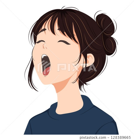 asian girl yawning asian girl yawning 128389665