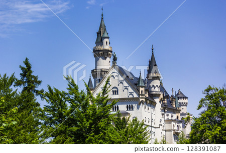 Bavaria, Germany. The fabulous Neuschwanstein Castle in the Bavarian Alps. Bavaria, Germany. The fabulous Neuschwanstein Castle in the Bavarian Alps. 128391087