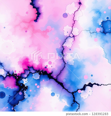 Textured abstract background made with colorful watercolors. 128391283