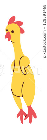 Cute rubber chick pet toy 128391469