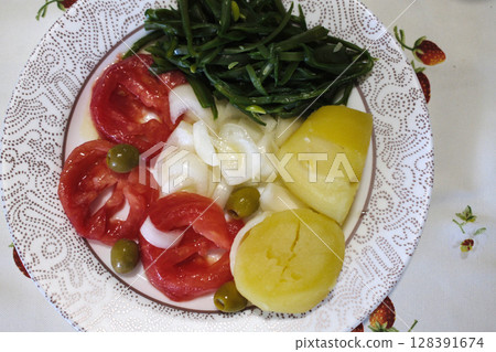 summer easy and tasty fresh salad receipts 128391674