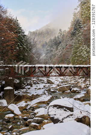 Remains of forest railway crossing the Atera River Remains of forest railway crossing the Atera River 128391767
