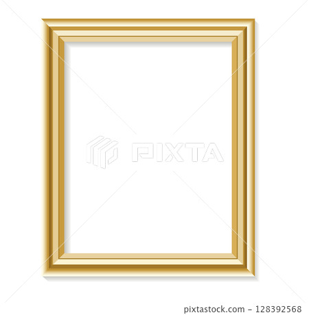 Carved Golden Picture Frame Portrait Orientation Middle Size 128392568
