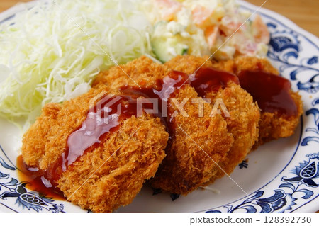 Pork fillet cutlet 128392730