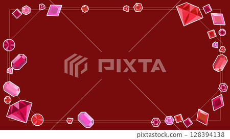 閃閃發光的彩色寶石插畫框 128394138