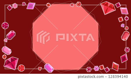 閃閃發光的彩色寶石插畫框 128394140