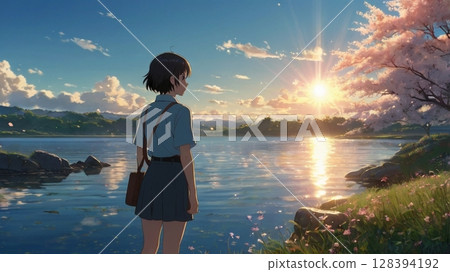 A fantasy and healing digital landscape poem woven by clear skies and winds A fantasy and healing digital landscape poem woven by clear skies and winds 128394192