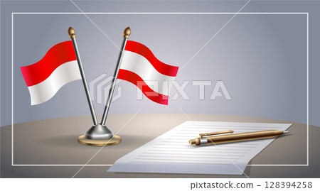 Small national flag of Indonesia and Tahiti flag Relation, Template Vector Illustration Small national flag of Indonesia and Tahiti flag Relation, Template Vector Illustration 128394258