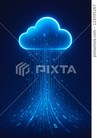 Cloud floating in cyberspace 128395267
