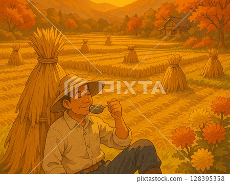 Rice harvester 128395358