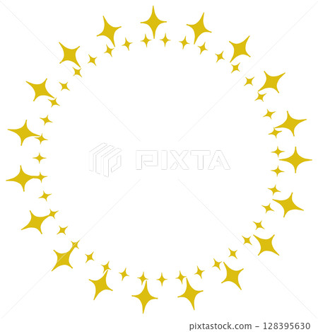 Calm yellow diamond round frame 128395630