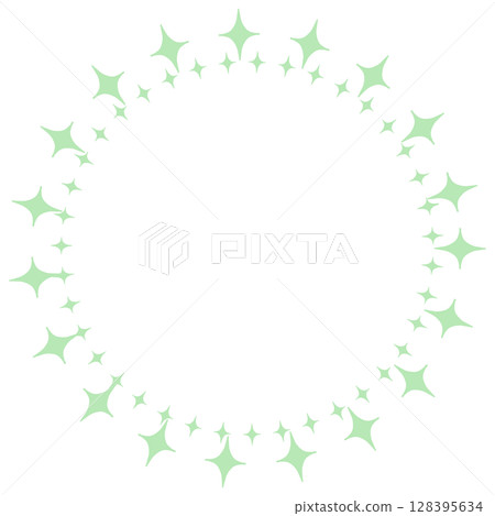 Thin diamond round frame 128395634
