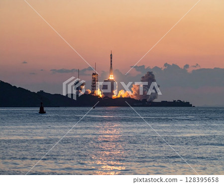 種子島宇宙中心發射後，AI 產生的 H3 火箭 1 號影像 128395658