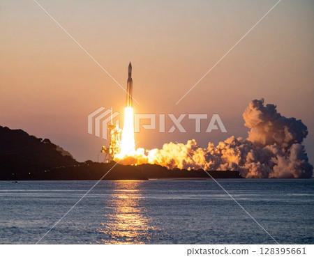 種子島宇宙中心發射後，AI 產生的 H3 火箭 4 號影像 128395661