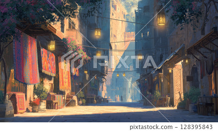 一千零一夜的世界：色彩繽紛的露天市集和璀璨的燈籠 128395843