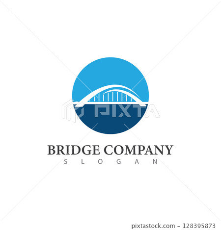 bridge logo vector design template 128395873