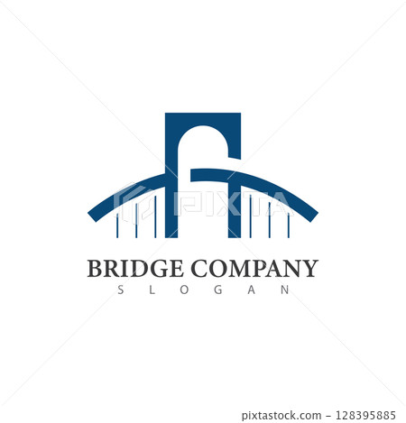 bridge logo vector design template bridge logo vector design template 128395885
